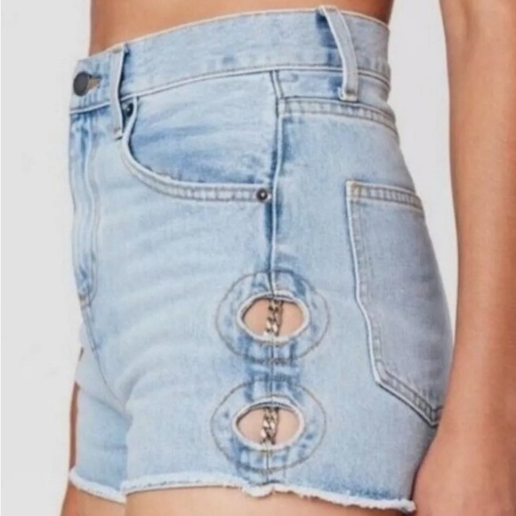 LF Carmar Denim Chain Cutout Shorts - Picture 3 of 4